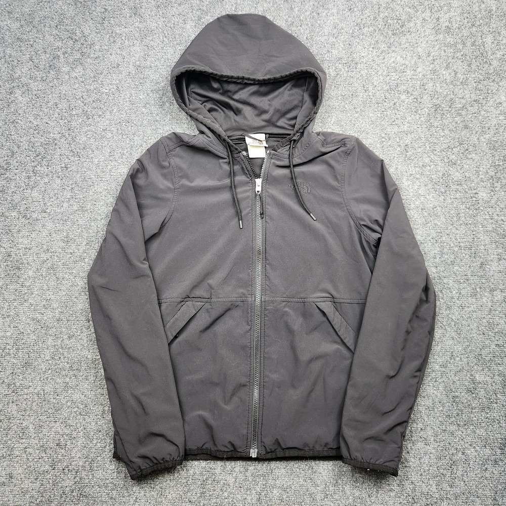 The North Face Mountain Sweatshirt Womens‎ Small Black Hooded Softshell Full Zip